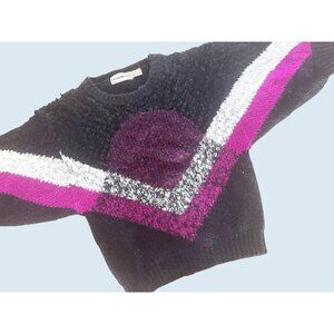 Vintage WESTERN CONNECTION Open Knit Batwing Colorblock Sweater 80s / 90s Sz M